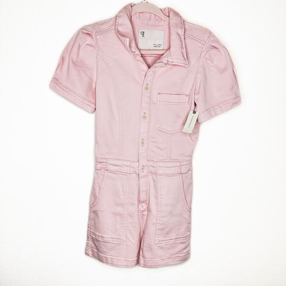 NWT Anthropologie Pilcro The Kit Utility Denim Short Sleeve Romper Playsuit 2 - Picture 3 of 14